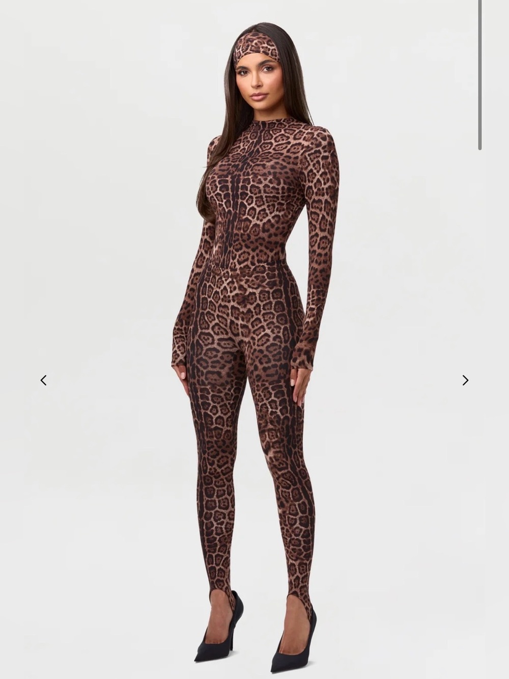 Naked Wardrobe Naked Print Stirrup Legging Brown Leopard